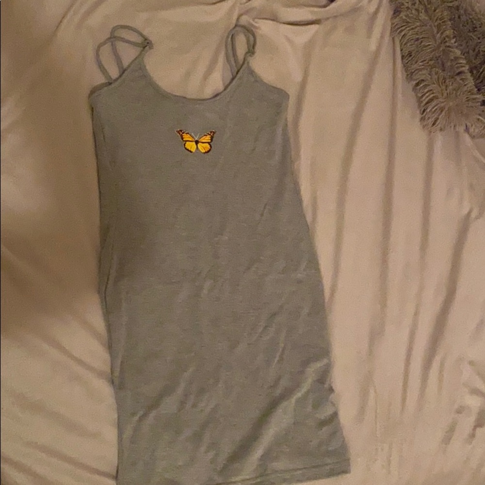 SHEIN gray dress butterfly detail $15